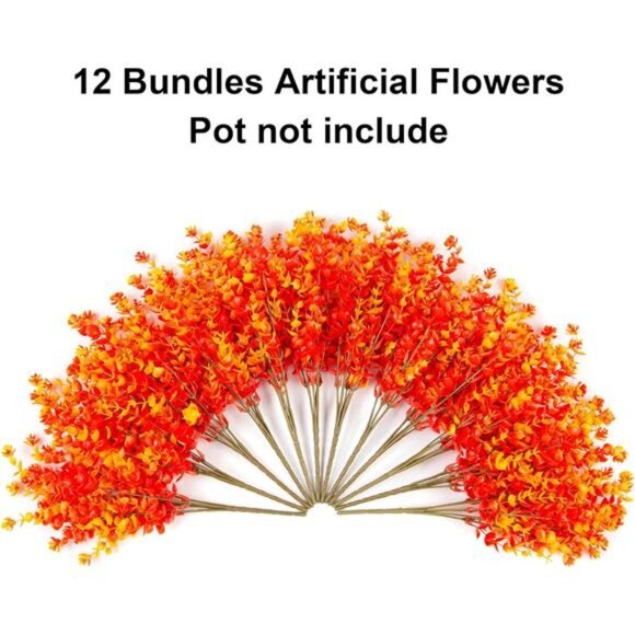 Ivydale Artificial Fake Outdoor Outside Mums Flowers Plants for Fall Autumn, 12 - Picture 4 of 7